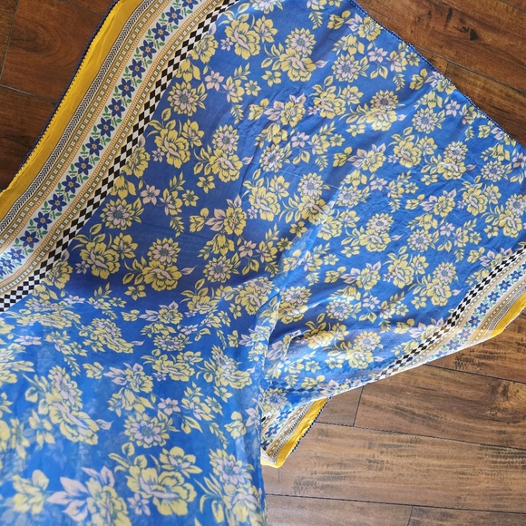 Printed Embroidered Top Kameez Dupatta Long Scarf 100% Cotton Causal Wear Dress - Picture 7 of 8